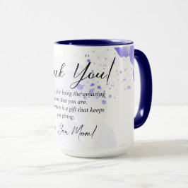 Violet Blommigt Tack Gift Idea Mugg