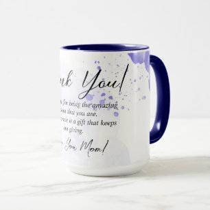Violet Blommigt Tack Gift Idea Mugg