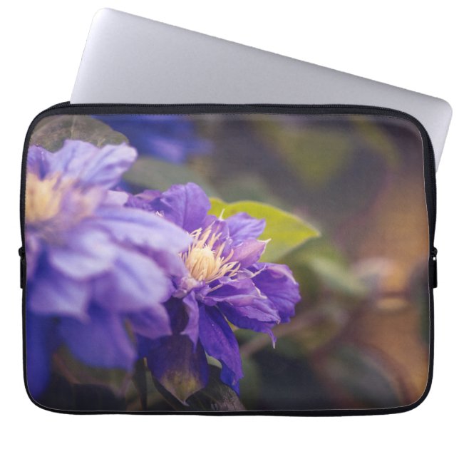 Violet blommor laptop fodral (Framsidan)