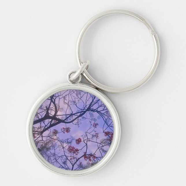 Violet Blossom Sky – Estetisk nyckelring för Dream (Framsidan)