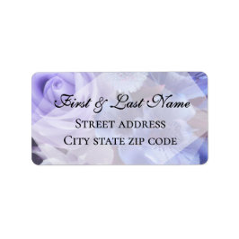 Violet Blue Florals Adressetikett