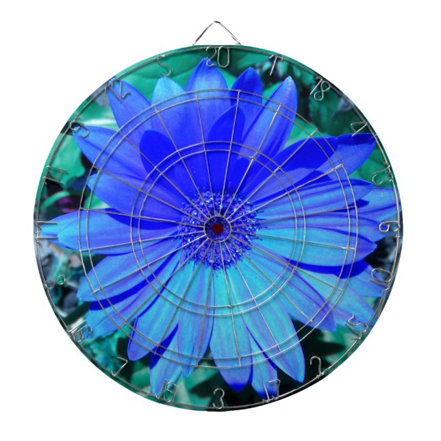 Violet Blue Gerbera Daisy Dartboard Darttavla (Framsidan)