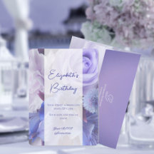 Violet Blue Ro Birthday-inbjudan