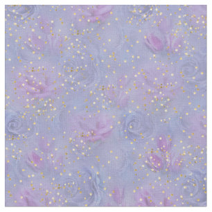 Violet blue Ro & Tulips med Guld Confetti Tyg