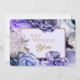 Violet Blue Rose Secret Gardens Birthday Card Inbjudningar