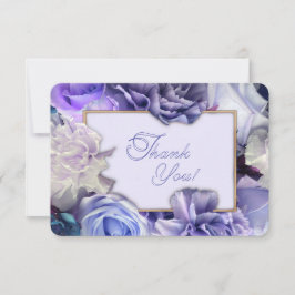 Violet Blue Rose Thank You Card Tack Kort