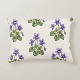 Violet Botanisk, februari Födelsedagsblomma Prydnadskudde