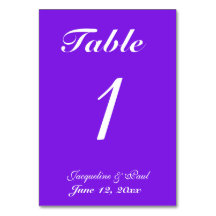 Violet Bröllop Bordsnummer