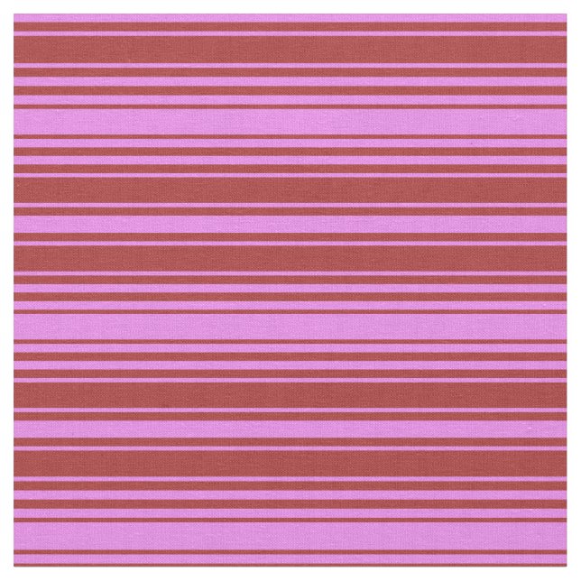 Violet & Brown Färgad Linjer Tyg (Närbild)