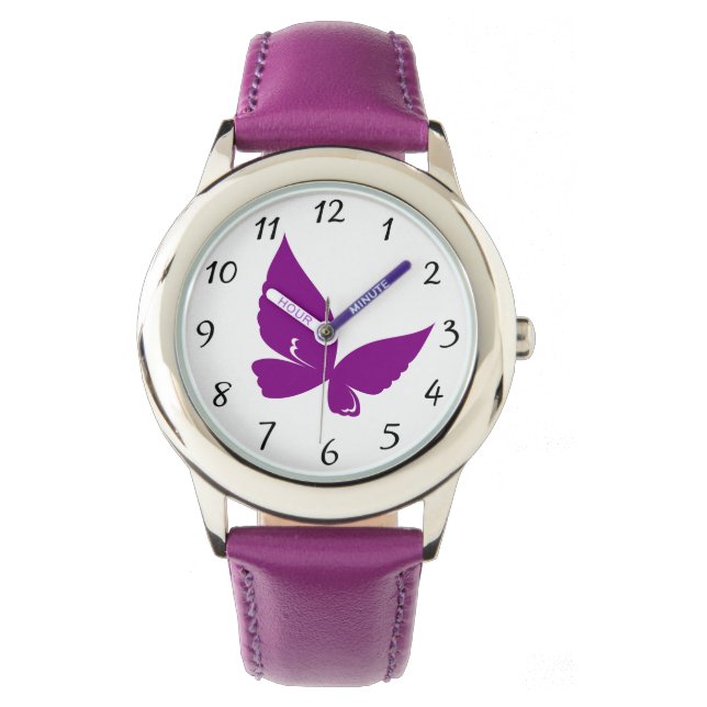 Violet Butterfly Armbandsur (Framsida)