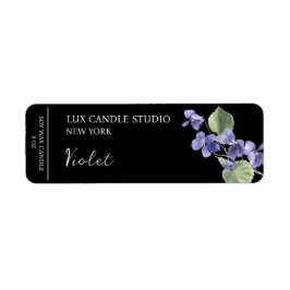 Violet Candle-etikett Returadress Etikett