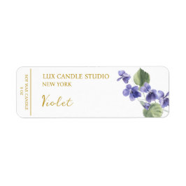 Violet Candle-etikett Returadress Etikett