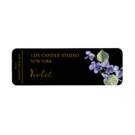 Violet Candle-etikett Returadress Etikett