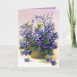 Violet Card i grattis på födelsedagen Kort