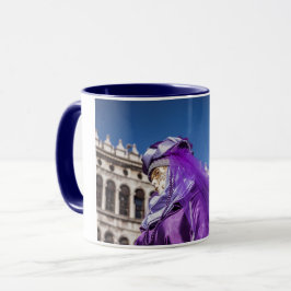 Violet carnival mask i Venedig Mugg