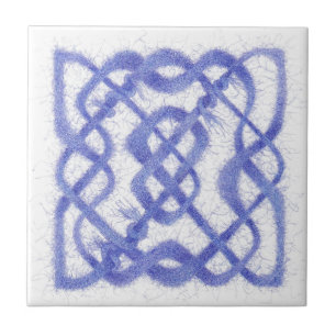 VIOLET CELTIC KNOT 4,25-tums keramiskt plattor Kakelplatta