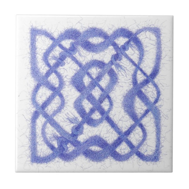 VIOLET CELTIC KNOT 4,25-tums keramiskt plattor Kakelplatta (Framsidan)