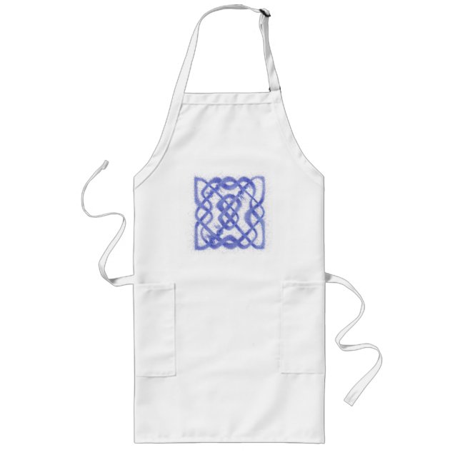 VIOLET CELTIC KNOT Long Apron Långt Förkläde (Framsidan)