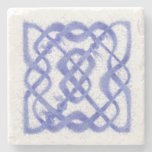 VIOLET CELTIC KNOT Marble Stone Underlägg