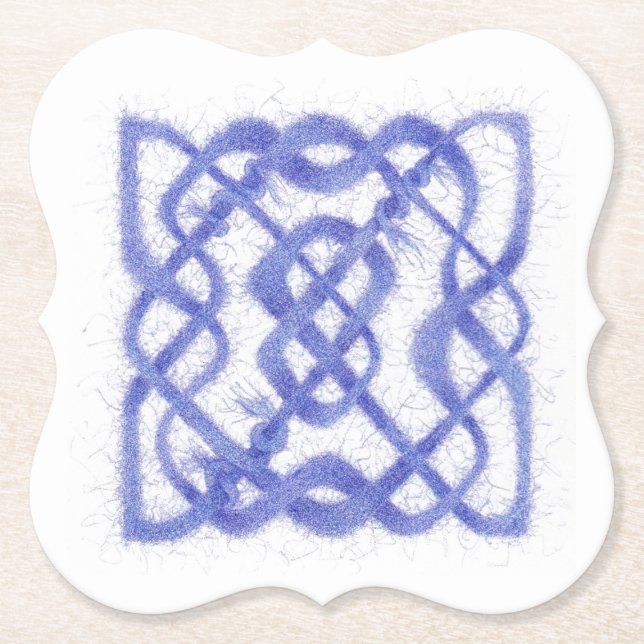 VIOLET CELTIC KNOT-parentesform Papper Underlägg (Framsida)