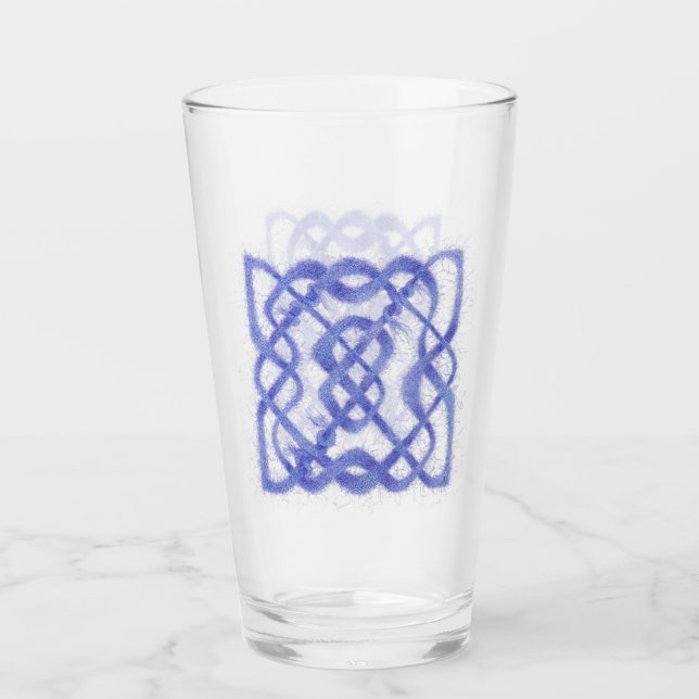 Violet Celtic Knot Pint Drinking Glass Glaskopp (Framsida)