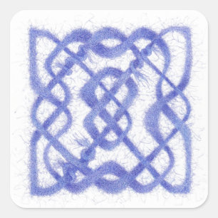 Violet Celtic Knot Small Square Stickers Fyrkantigt Klistermärke