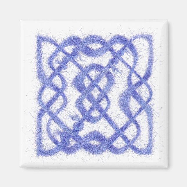VIOLET CELTIC KNOT Square Magnet (Framsidan)