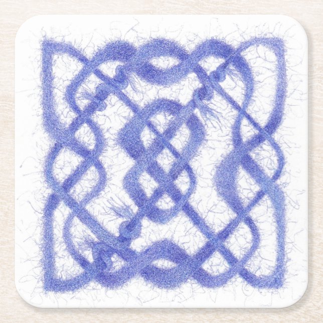 VIOLET CELTIC KNOT Square Papper Underlägg Kvadrat (Framsidan)