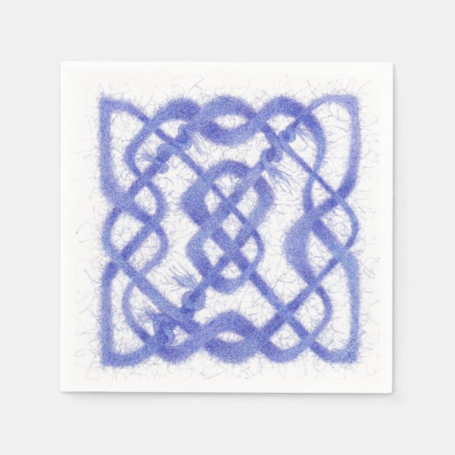 VIOLET CELTIC KNOT Standard Cocktail Pappra Napkin Pappersservett (Framsidan)