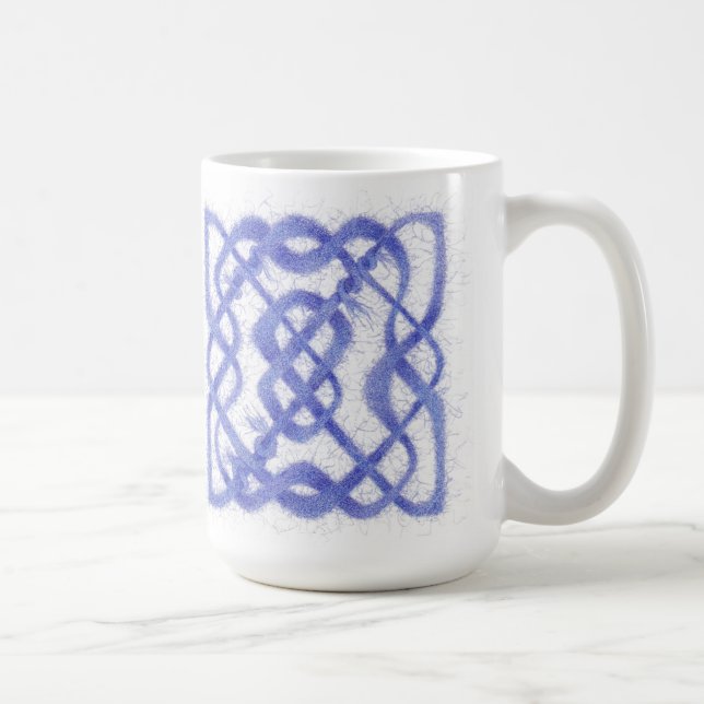 VIOLET CELTIC KNOT Tall White Mugg (Höger)
