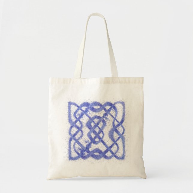 VIOLET CELTIC KNOT Tote Bag Tygkasse (Framsidan)