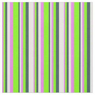 Violet, Chartreuse, Mörk Slate Grått & Mint Cream Tyg
