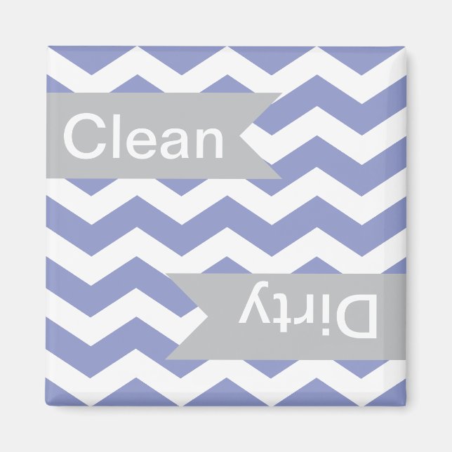 Violet Chevron Clean - Dirty Dishwasher Magnets Magnet (Framsidan)