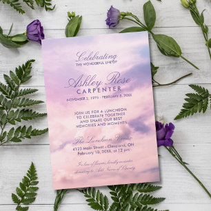 Violet Clouds Firande i Life Memorial Inbjudningar