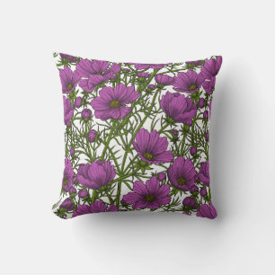 Violet cosmos blommor kudde