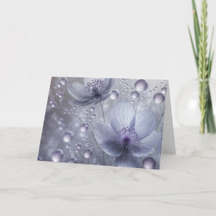 Violet Cosmos och Dew Drots från födelsedagen Kort