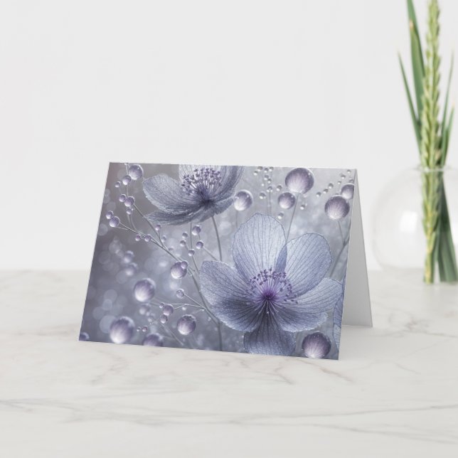 Violet Cosmos och Dew Drots från födelsedagen Kort (Framsida)