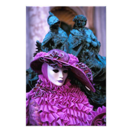 Violet Costume på Venedigs karnival Fototryck