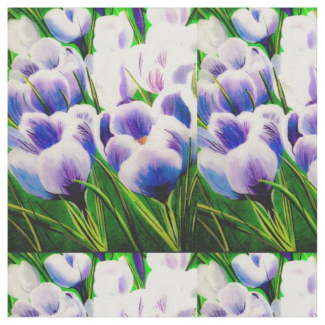 Violet Crocus Tyg (Närbild)