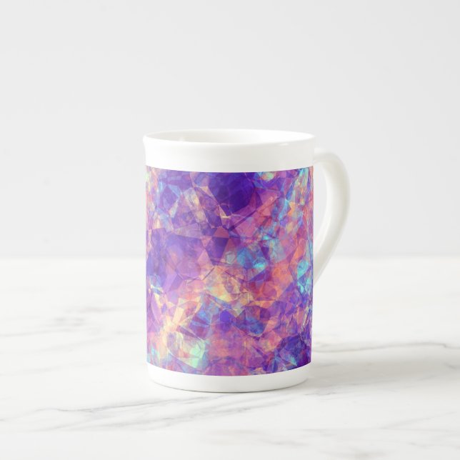 Violet Crumpled Struktur Benporslin Mugg (Framsida höger)