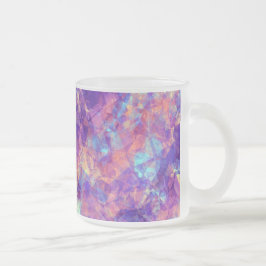 Violet Crumpled Struktur Frostad Glasmugg