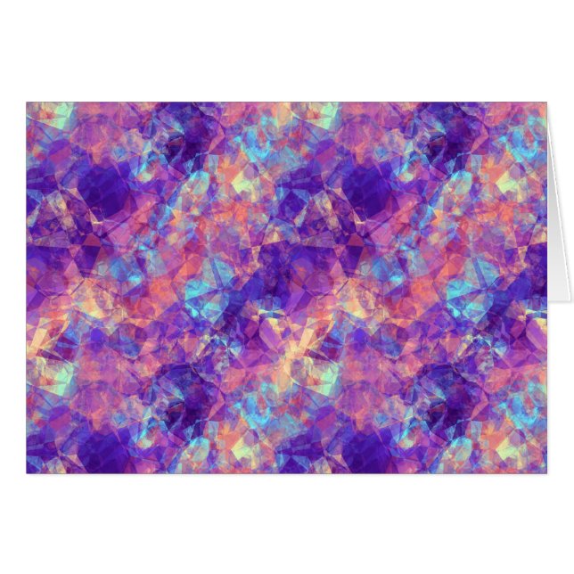 Violet Crumpled Struktur Hälsningskort (Framsidan Horizontal)