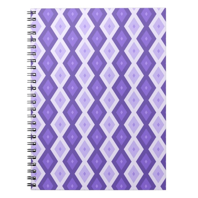 Violet diamant mönster anteckningsbok (Framsidan)