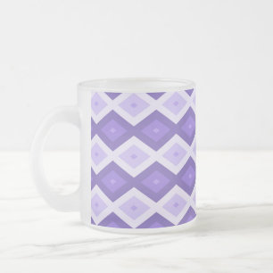Violet diamant mönster frostad glasmugg