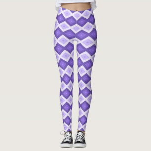Violet diamant mönster leggings