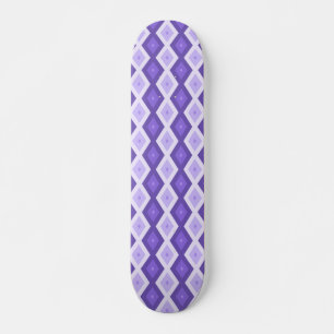 Violet diamant mönster mini skateboard bräda 18,5 cm