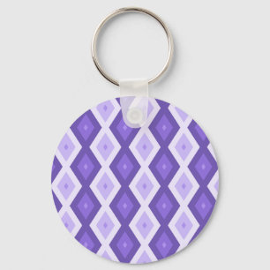 Violet diamant mönster nyckelring