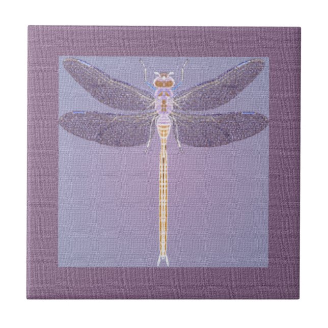 Violet Dragonfly Kakelplatta (Framsidan)