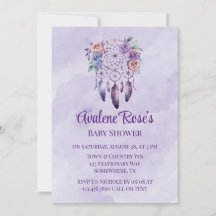 Violet Dreamcatcher och Flowers Girl Baby Shower