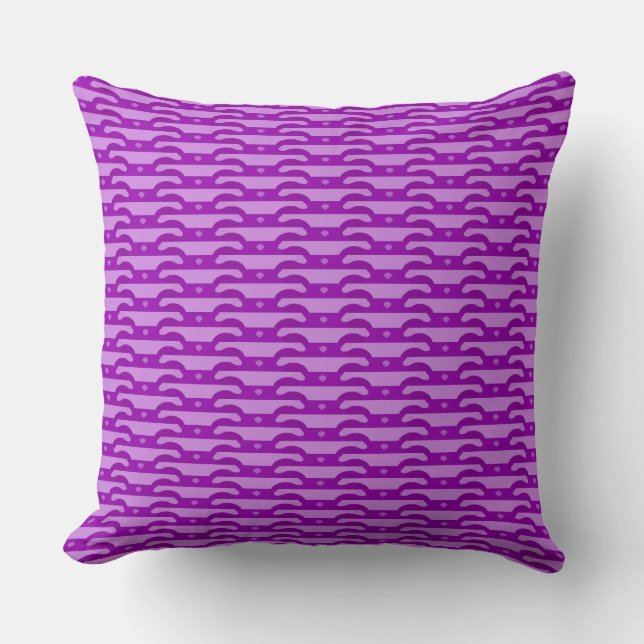 Violet Dreams-Dark & Light Purple Throw Pillow Kudde (Framsida)